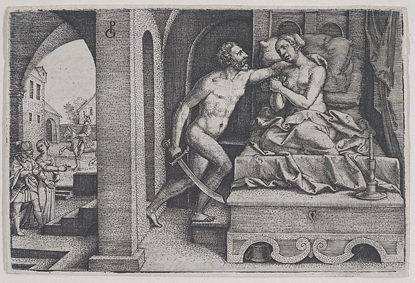 Georg Pencz, Tarquinius Rapes Lucretia, from Scenes from Roman History