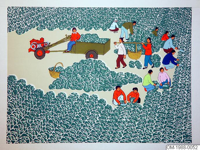 Jiao Caiyun, Träsnitt, Bildkonst, Woodblock, Print, Woodcut