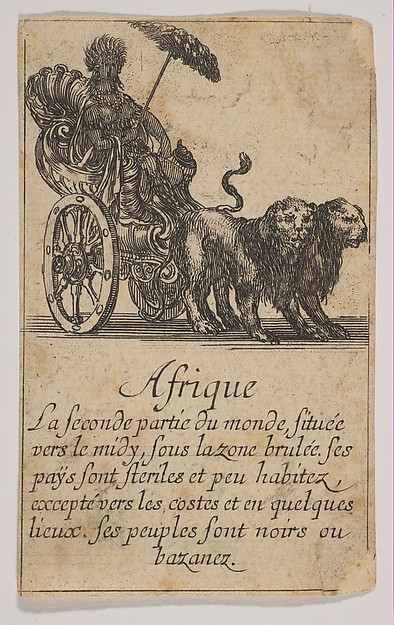 Stefano della Bella, Afrique, from "Jeu de la Géographie"