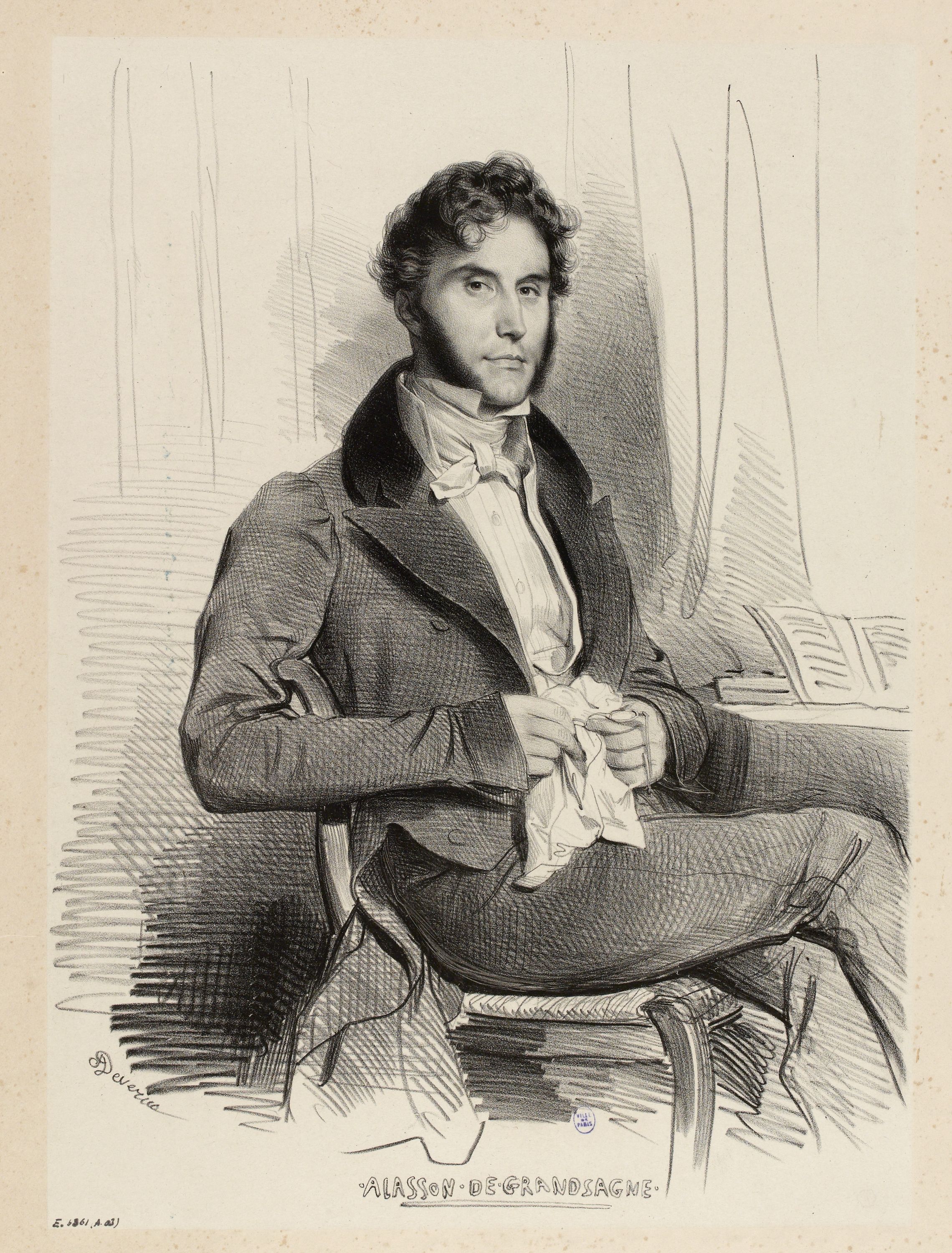 Achille Devéria, Portrait d'Ajasson de Grandsagne