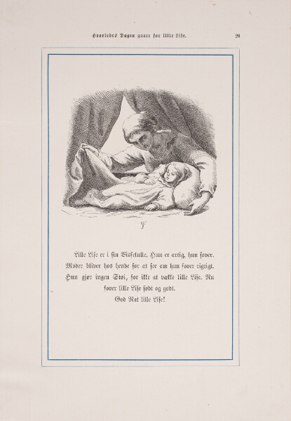 Lorenz Frølich, Illustration til "Hvorledes Dagen gaaer for Lille Lise"