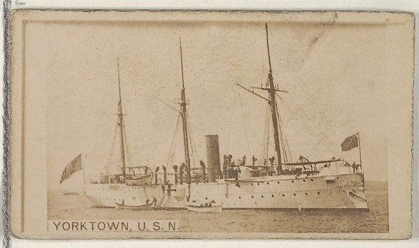 Allen & Ginter, Yorktown, U.S.N., from the Famous Ships series (N50) for Virginia Brights Cigarettes