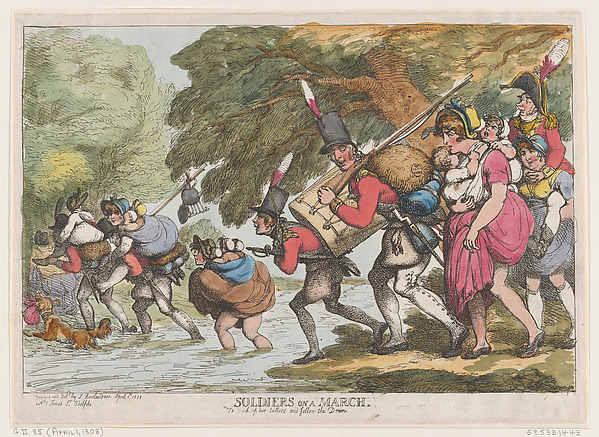 Thomas Rowlandson, Soldiers on a March
