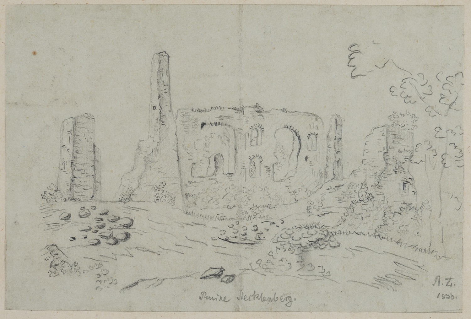 Rudolf Lutter, Stecklenberg (Stadt Thale): Burgruine Stecklenburg von Nordwesten