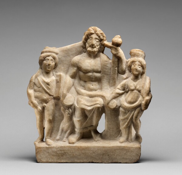 Unknown, Votive Statuette of Zeus with Apollo and Tyche