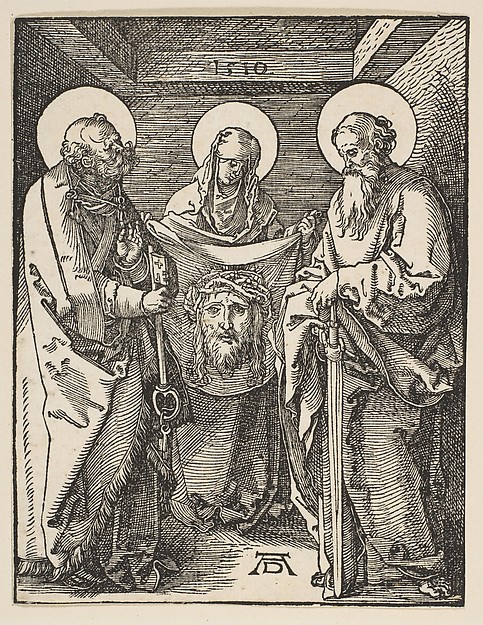 Albrecht Dürer, Saint Veronica between Saints Peter and Paul, from "The Small Passion"