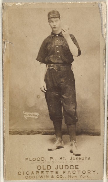 Goodwin & Company, Thomas J. Flood, Pitcher, St. Joseph Clay Eaters, from the Old Judge series (N172) for Old Judge Cigarettes