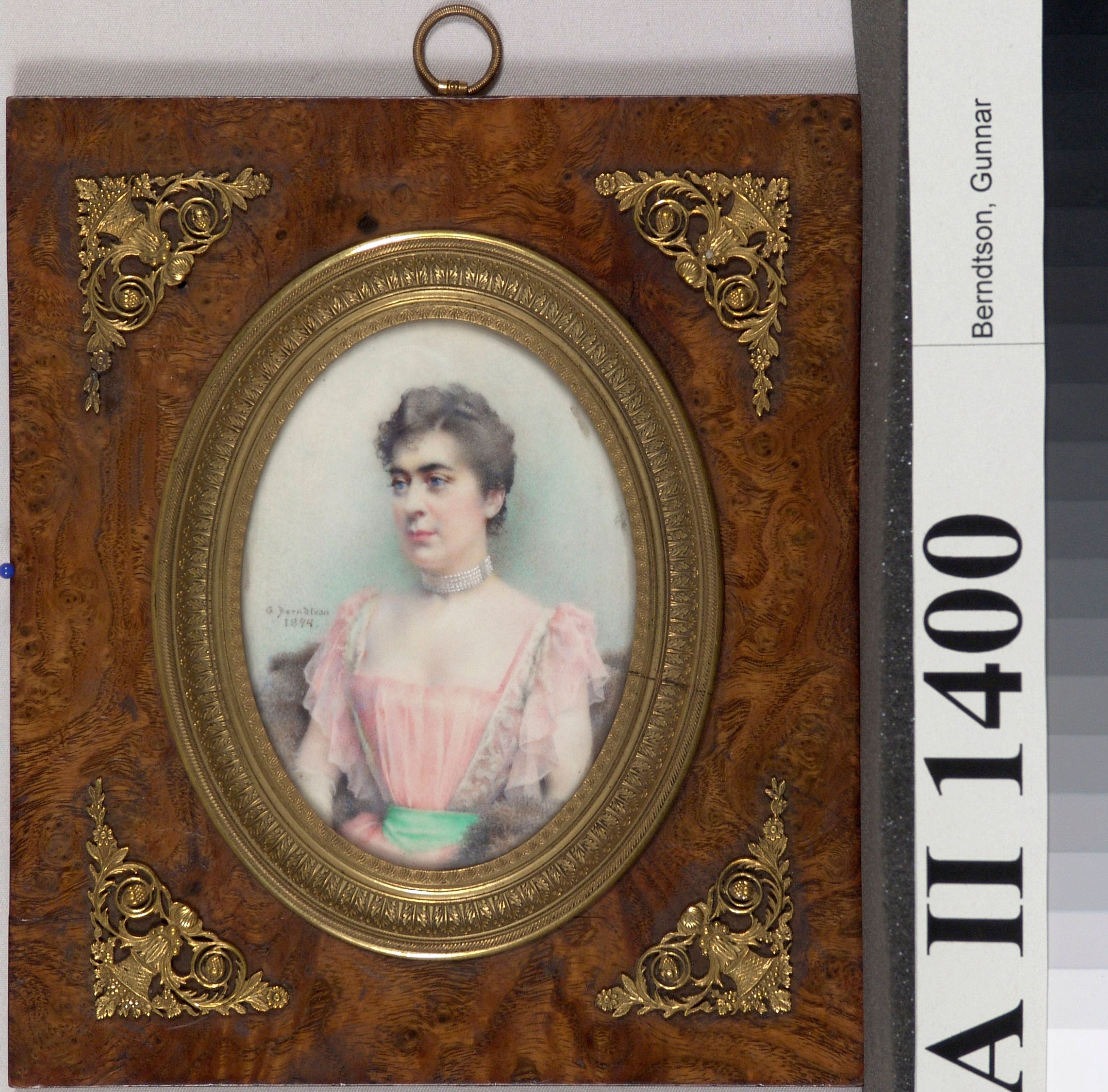 Gunnar Berndtson, Miniature Portrait of Baroness Delort de Gléon the Younger