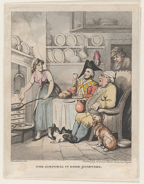 Thomas Rowlandson, The Corporal in Good Quarters