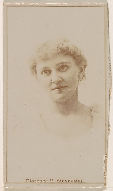 Kinney Brothers Tobacco Company, Florence P. Stevenson, from the Actresses series (N245) issued by Kinney Brothers to promote Sweet Caporal Cigarettes