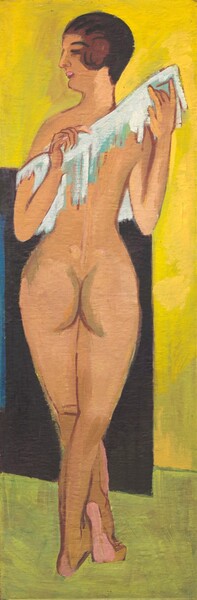 Ernst Ludwig Kirchner, Nude Figure [reverse]