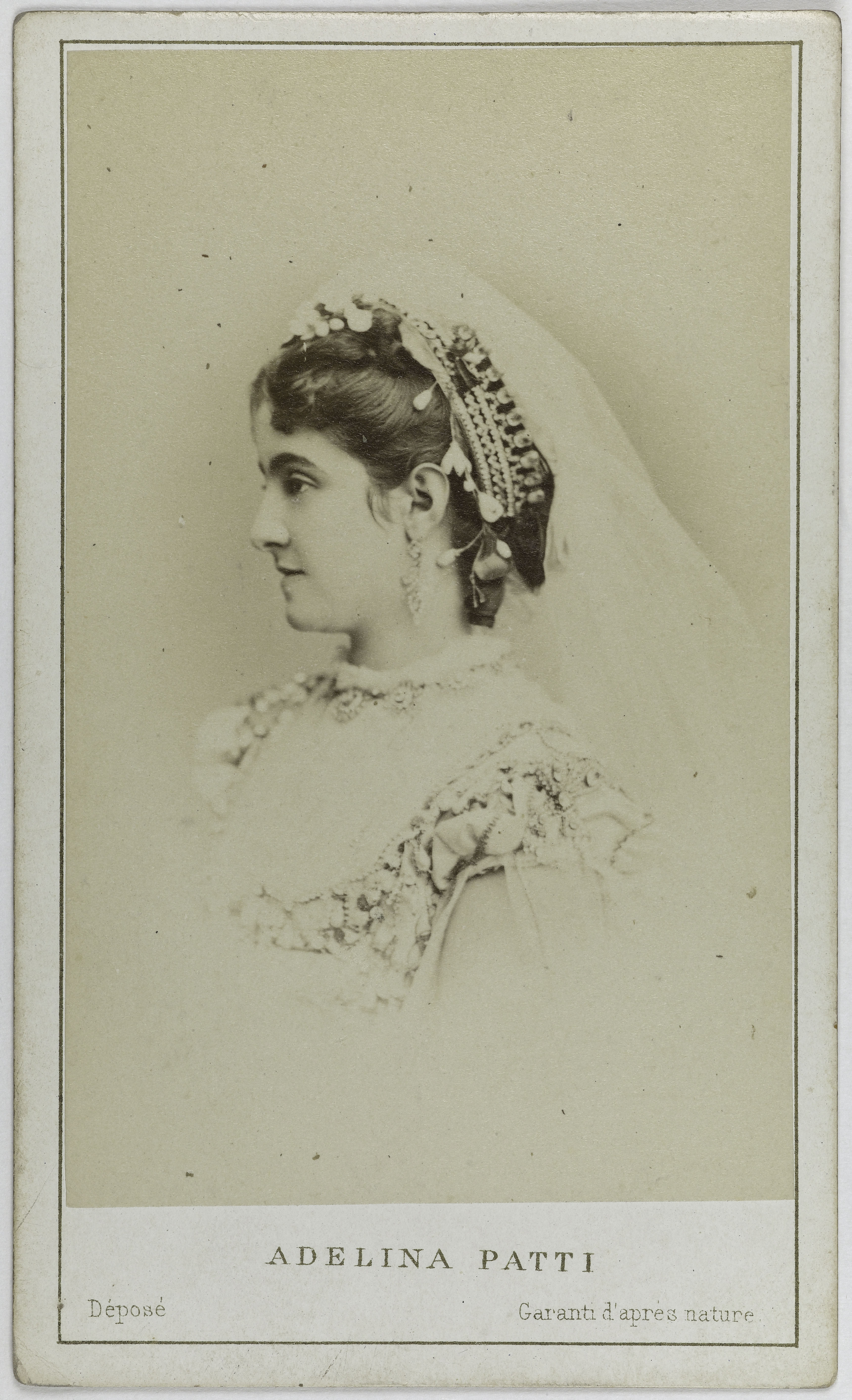 Charles Reutlinger, Portrait de Patti Adelina, (Adela-Juana-Maria, dite), (1843-1919), (chanteuse lyrique)