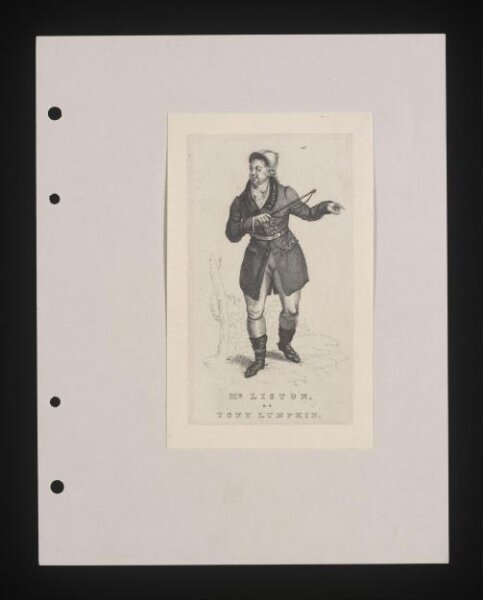 Unknown, Mr Liston as Tony Lumpkin
