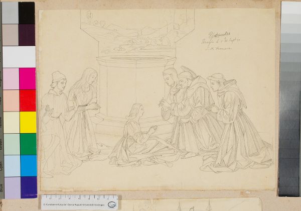 Unknown artist, der Hl. Bernhardin von Siena heilt ein Mädchen nach einem unbekannten umbrischen Meister ursprünglich aus San Francesco al Prato in Perugia