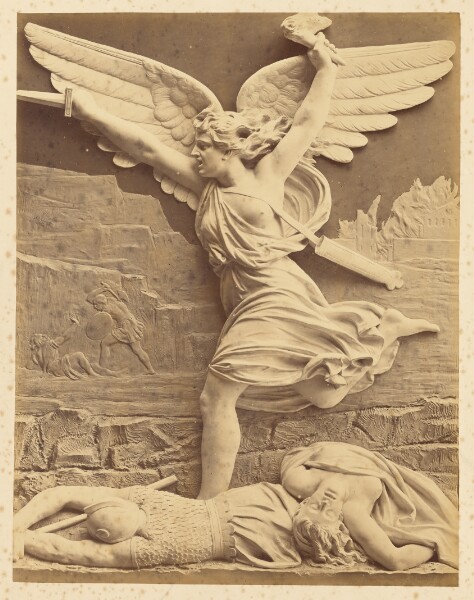 Unknown, [Relief sculpture of winged figure with daggar]