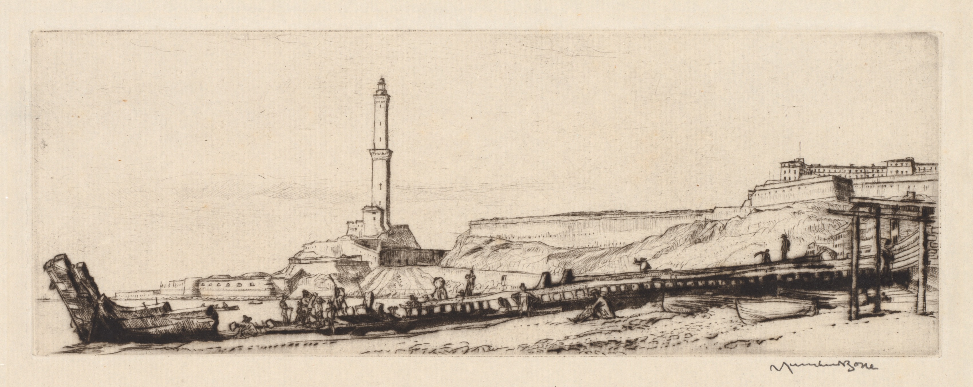Muirhead Bone, The Langterna, Genoa