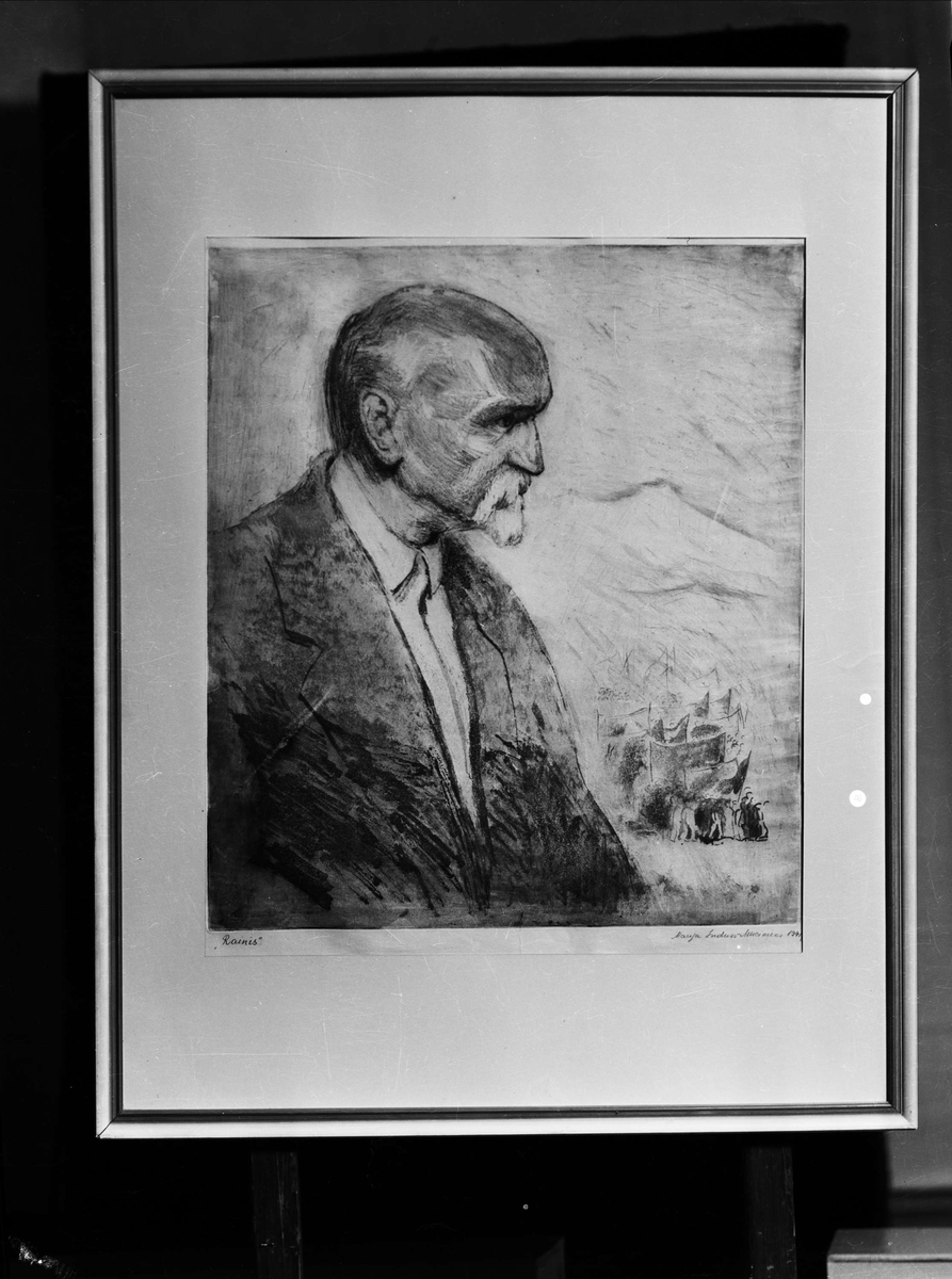 Gunnar Sundgren, Drawing depicting Janis Rainis, Latvian writer and politician