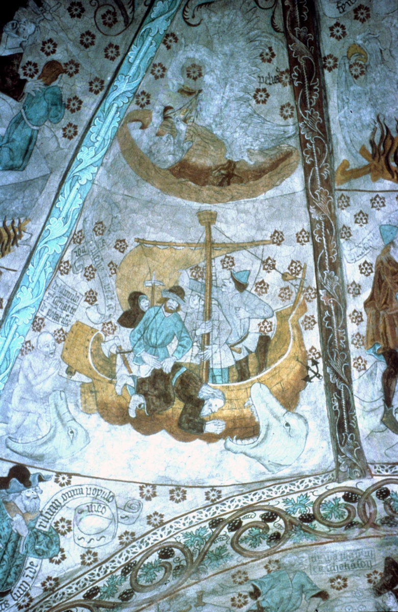 Ola Ehn, Lime Painting in Harkberga Church, Uppland 1980