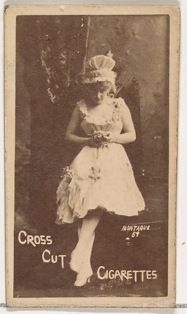 W. Duke, Sons & Co., Card Number 59, Montague, from the Actors and Actresses series (N145-1) issued by Duke Sons & Co. to promote Cross Cut Cigarettes
