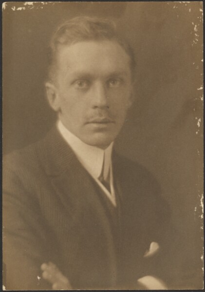 Louis Fleckenstein, [Portrait of a Man with Thin Moustache]