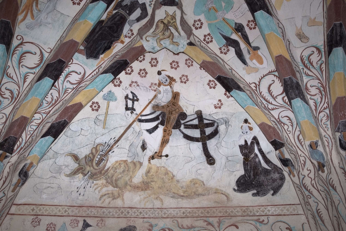 Bengt Backlund, Kalkmålning i Härkeberga kyrka, Uppland 2009