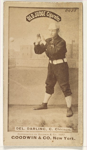 Goodwin & Company, Dell Darling, Catcher, Chicago, from the Old Judge series (N172) for Old Judge Cigarettes