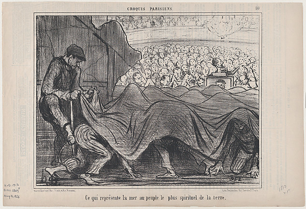 Honoré Daumier, Ce qui représente la mer au peuple..., from "Croquis Parisiens"