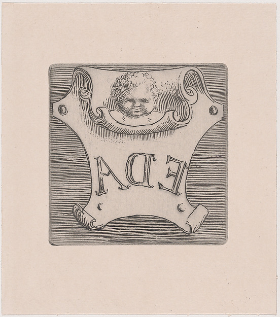 Alphonse Legros, Impression from a name plate for Edward D. Adams