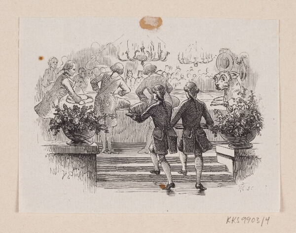 H.P. Hansen, Illustration til "Fyrtøjet" i H.C. Andersen, "Eventyr og Historier", Bind 1