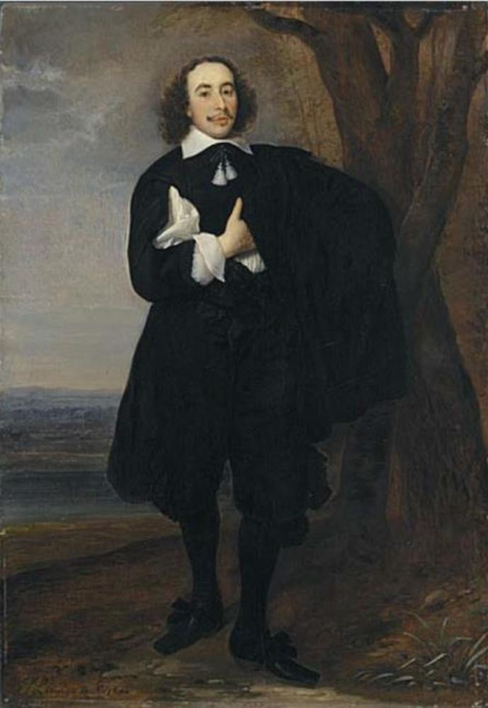 Isaack Luttichuys, Portrait of a Young Man Standing in a Landscape