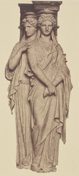 Édouard Baldus, [Caryatids by Francisque Duret, Decoration of the Louvre, Paris]