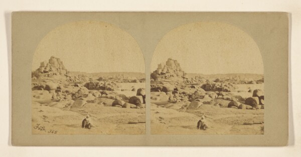 Francis Frith, The Remarkable Granite Formation, Between The First Cataract and Philae, with a Distant View of That Island.