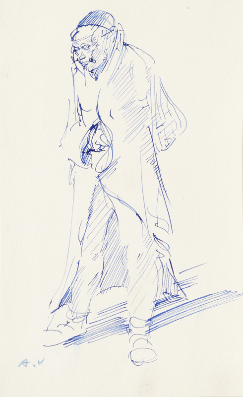 Ado (autor) Vabbe, Man in bathrobe