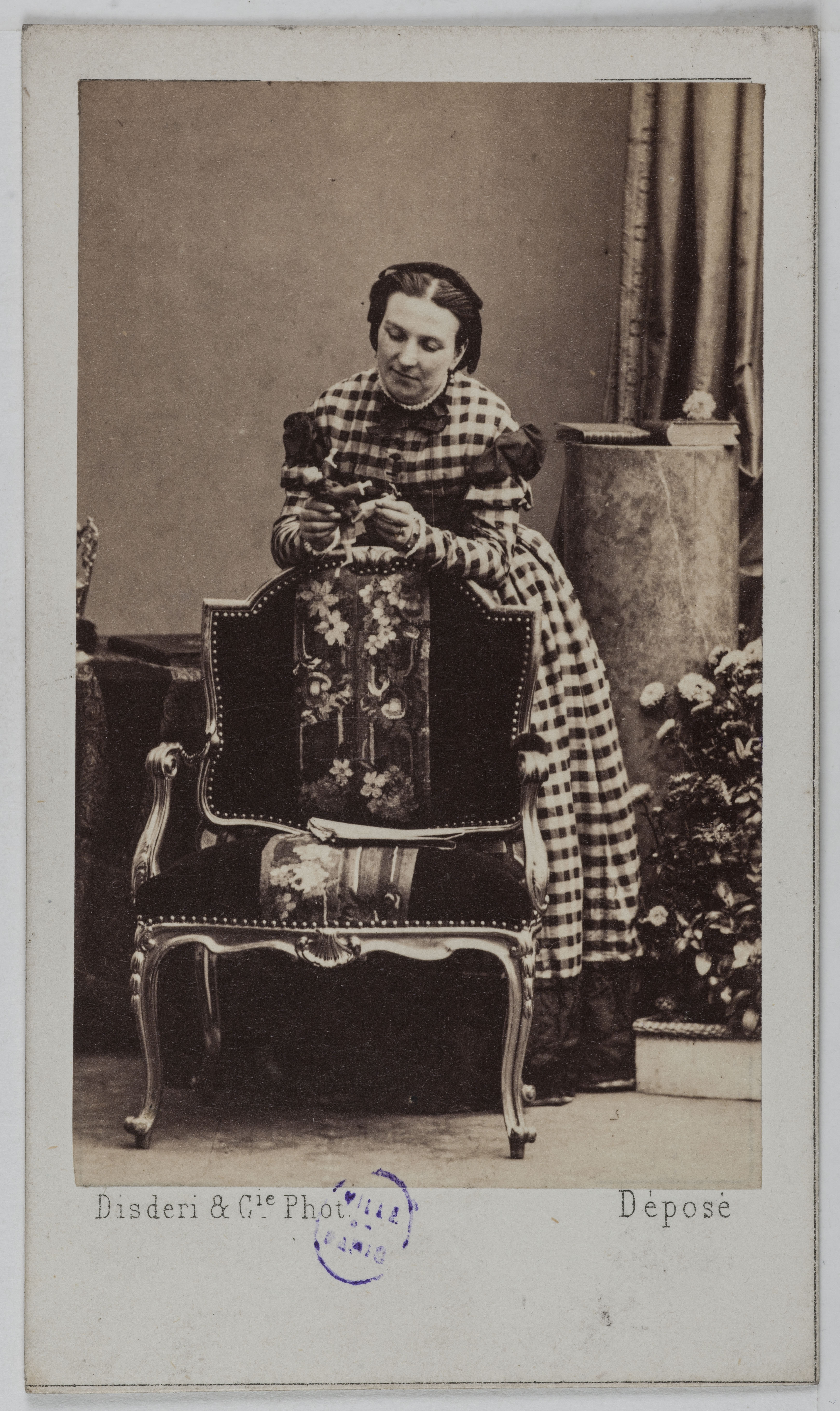 Disderi & Cie, Portrait de Nantier-Didier, actrice à l'Opéra et au théâtre des Italiens en 1861.