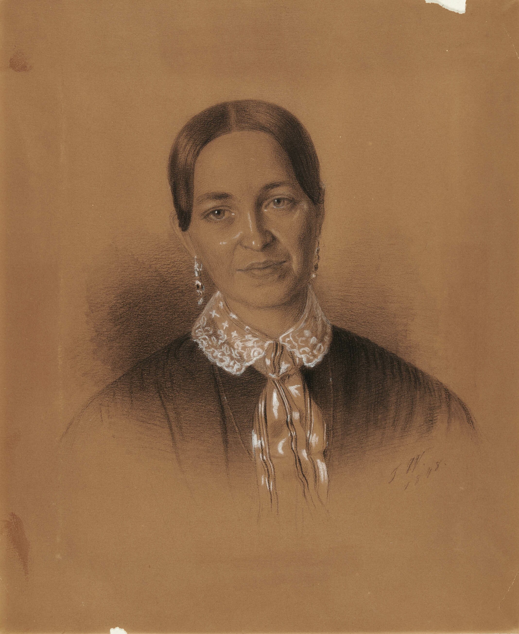 Theodor Widmayer, Bildnis einer Frau, möglicherweise Mathilde Plieninger