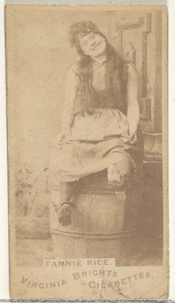 Allen & Ginter, Fanny Rice, from the Actors and Actresses series (N45, Type 1) for Virginia Brights Cigarettes
