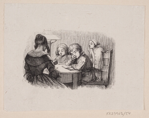 H.P. Hansen, Illustration til "Ole Lukøie" i H.C. Andersen, "Eventyr og Historier", Bind 1