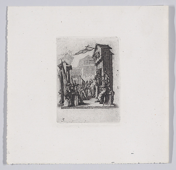 Anonymous, Reverse Copy of Jésus Comparait Devant Caiphe (Jesus Appears Before Caiaphas), from La Petite Passion (The Little Passion)