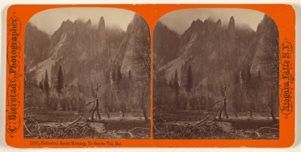 Charles Bierstadt, Cathedral Rocks Morning, Yo Semite Val, Cal.