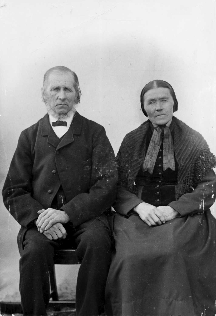 Ukjent, Portrett av ektepar. Ole og Goro (født Folshaugmoen) Nyhus