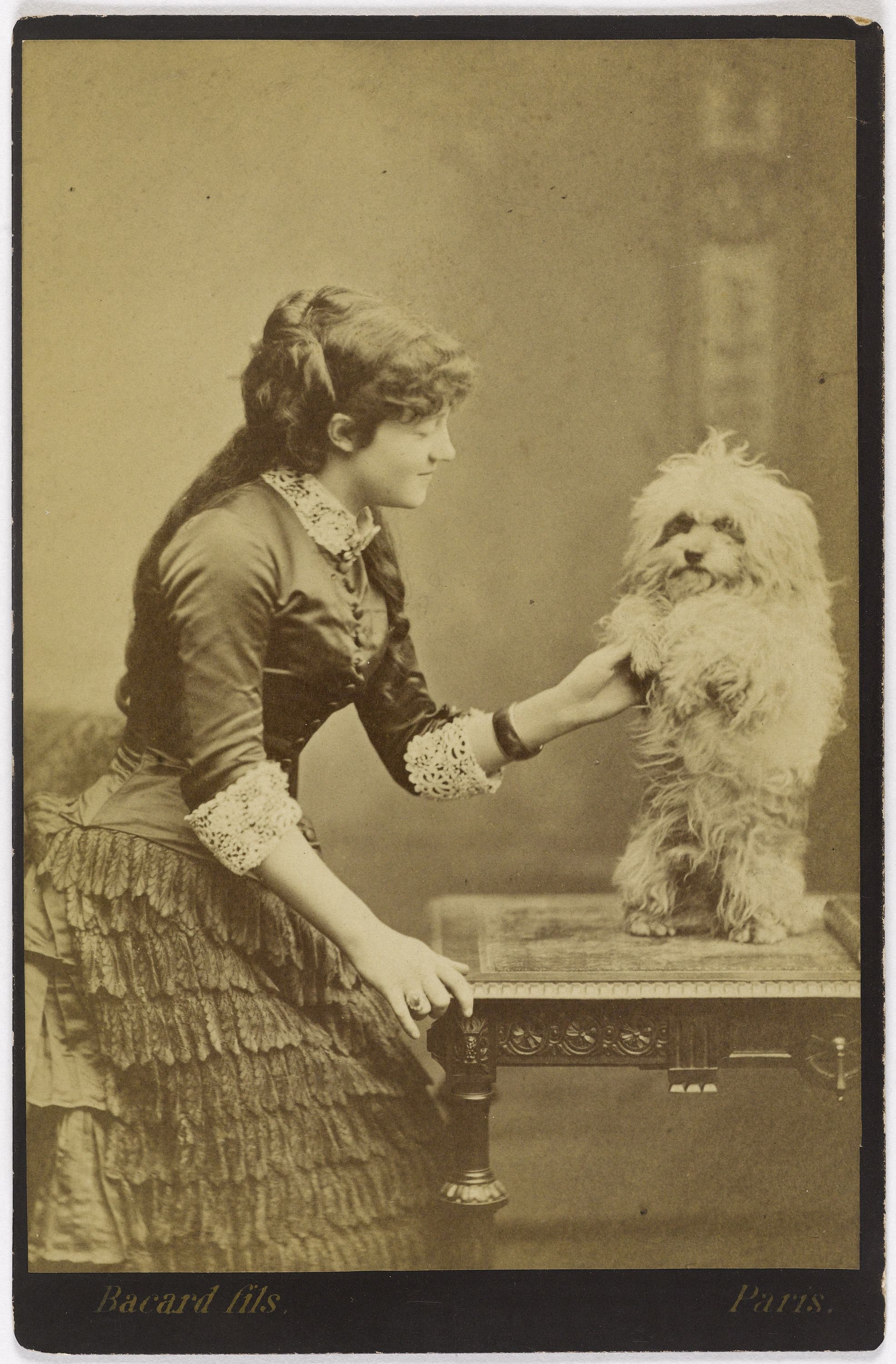 Bacard Fils, Portrait d'André Ellen, actrice au Palais Royal