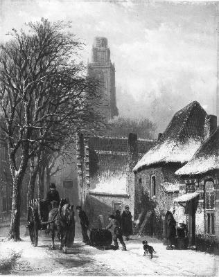 Cornelis Springer, Een stadsgezicht bij winter