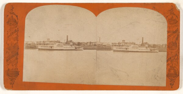 Unknown, [Paddleboat on river, New York City]