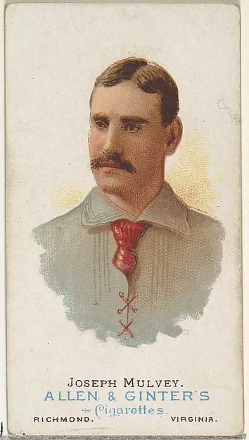 Allen & Ginter, Joseph Mulvey, Baseball Player, from World's Champions, Series 1 (N28) for Allen & Ginter Cigarettes