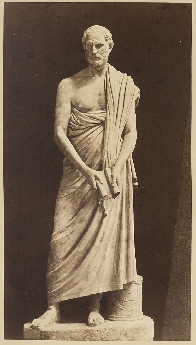 Fratelli Alinari, Statue des Demosthenes, Vatikanische Museen, Antikensammlungen, Rom