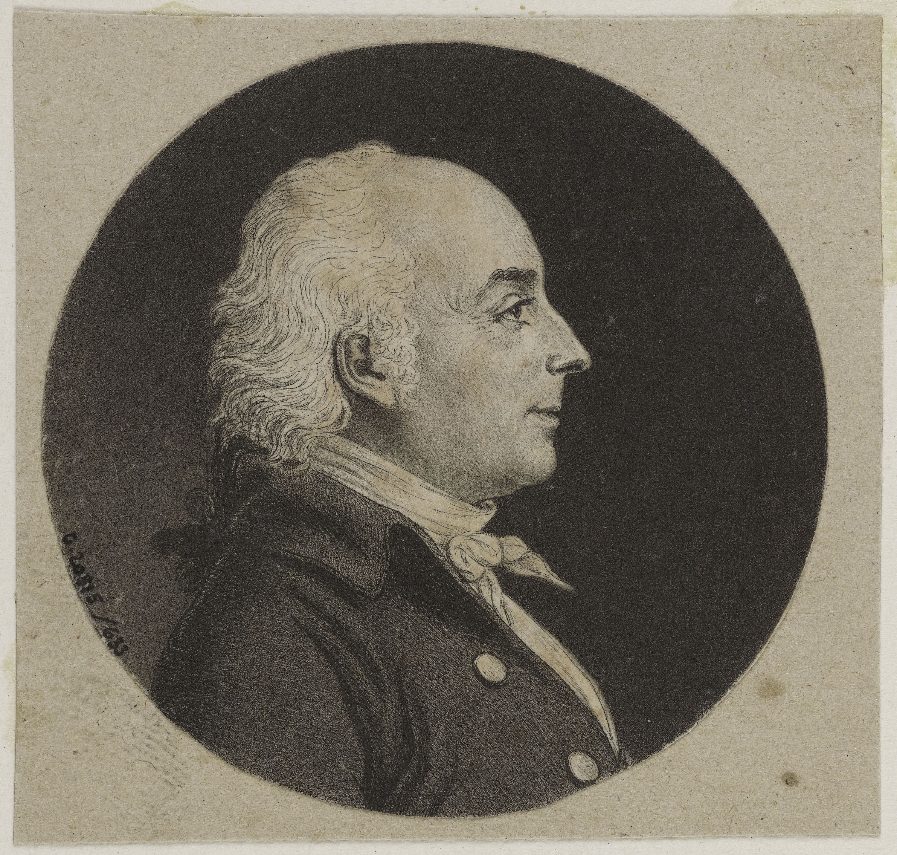 Edmé Quenedey, Portrait d'un homme, fin XVIIIème siècle/début XIXème siècle