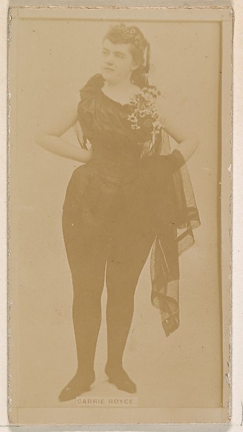 Kinney Brothers Tobacco Company, Carrie Royce, from the Actresses series (N245) issued by Kinney Brothers to promote Sweet Caporal Cigarettes