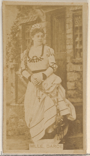 Allen & Ginter, Mlle. Darce, from the Actors and Actresses series (N45, Type 8) for Virginia Brights Cigarettes