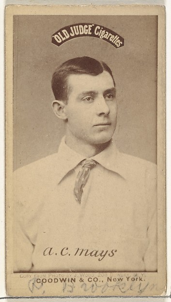 Goodwin & Company, Albert C. "Al" Mays, Pitcher, Brooklyn Bridegrooms, from the Old Judge series (N172) for Old Judge Cigarettes