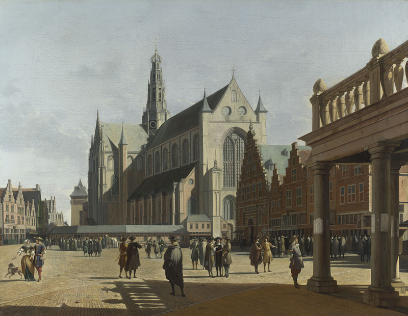 Gerrit Adriaenszoon Berckheyde, The Market Place and the Grote Kerk at Haarlem
